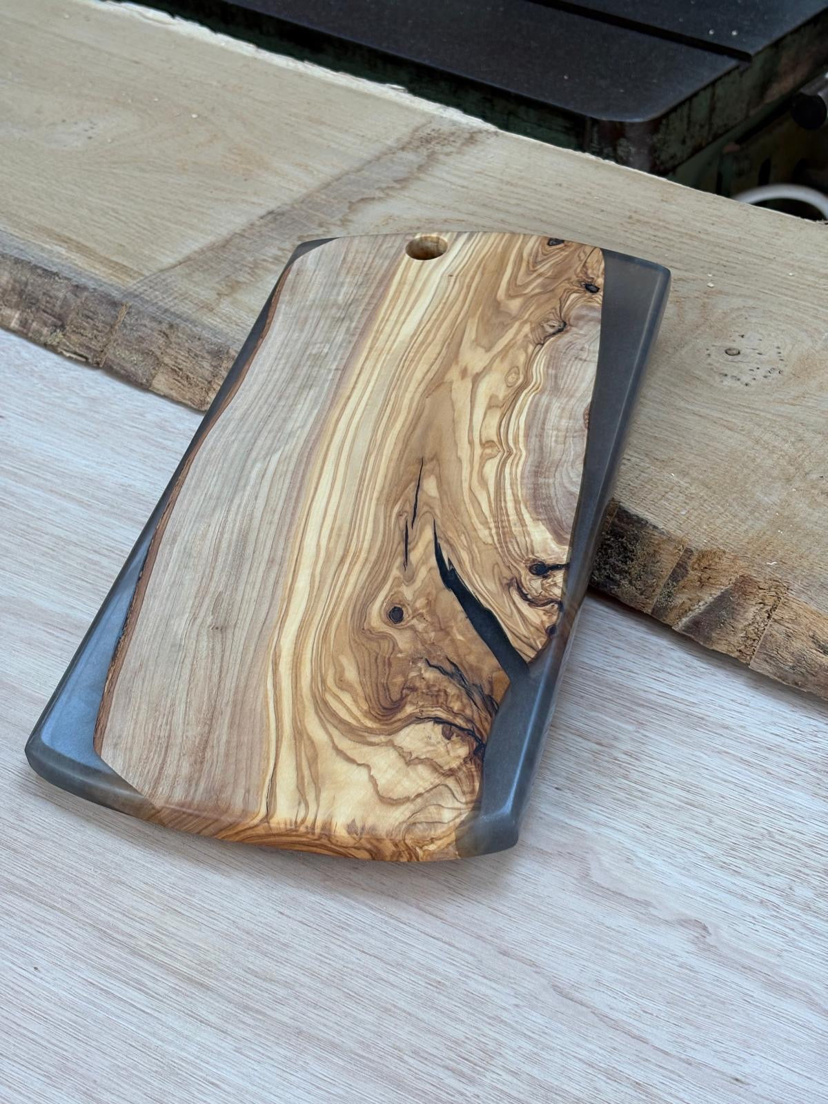 Smoky Black Olive Resin Serving Board