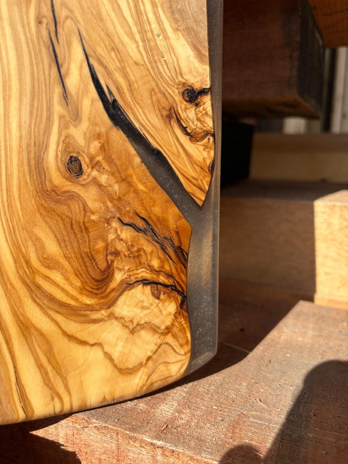 Smoky Black Olive Resin Serving Board