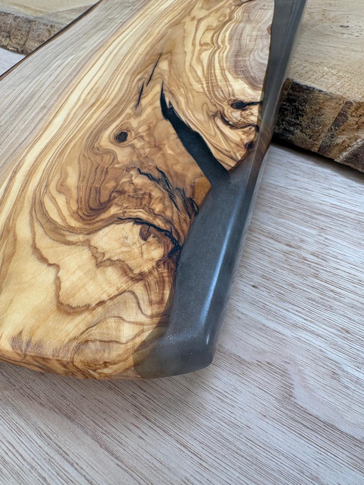 Smoky Black Olive Resin Serving Board