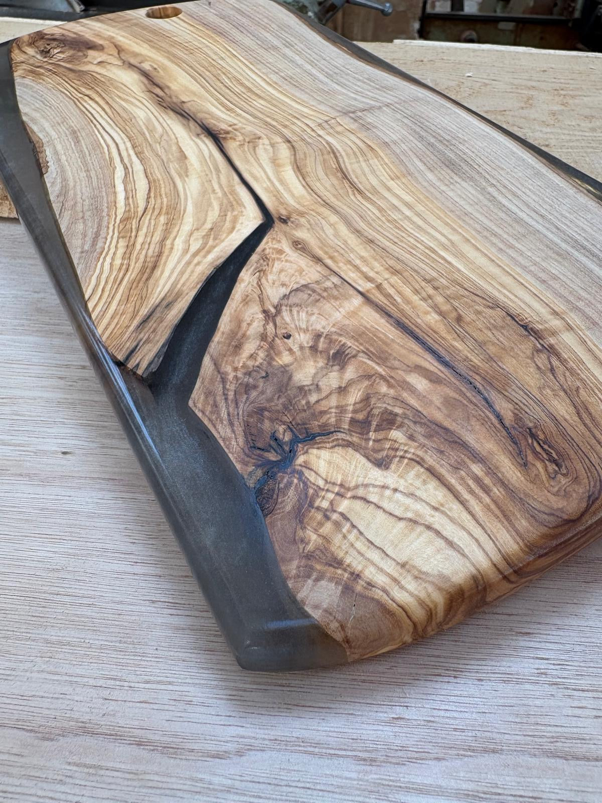 Smoky Black Olive Resin Serving Board