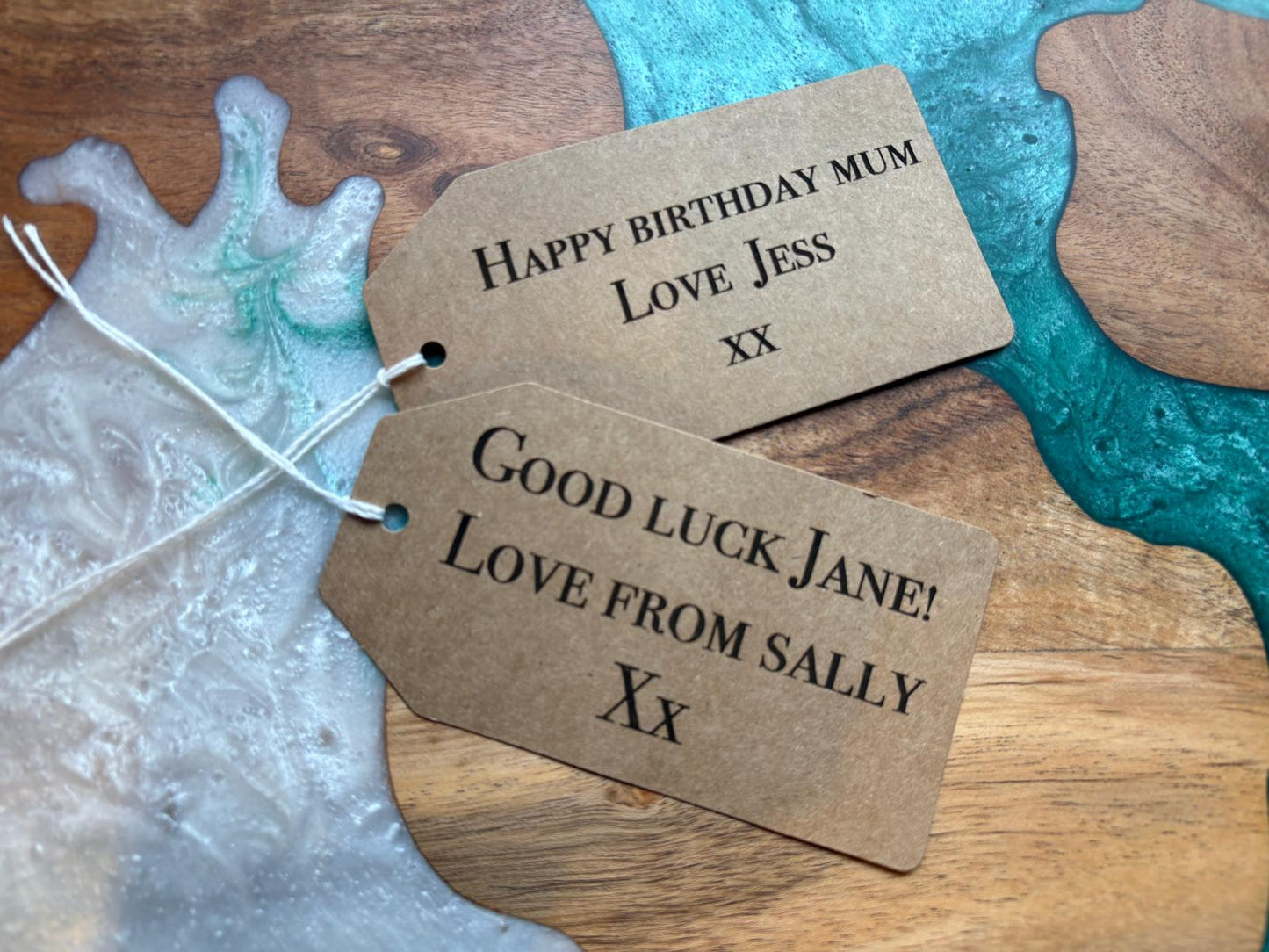 Personalized Brown Card Gift Tags – Perfect for Any Occasion! 🎁✨