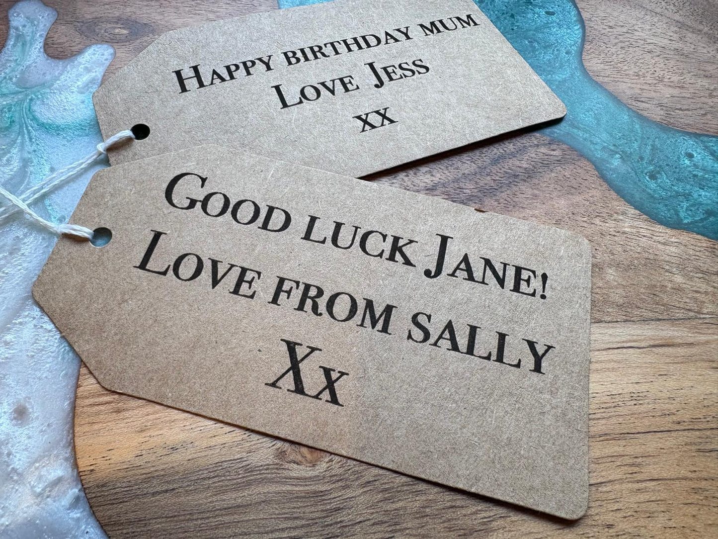 Personalized Brown Card Gift Tags – Perfect for Any Occasion! 🎁✨